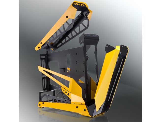 フリップ機構を備えたオープンフレームPCケース、RAIJINTEK「NYX PRO