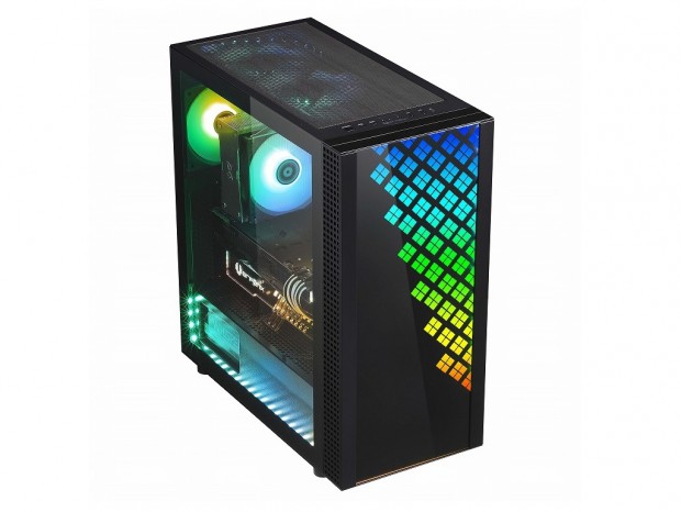 BitFenix、格子状イルミネーションで魅せる3面ガラスミドルタワー「Dawn TG」