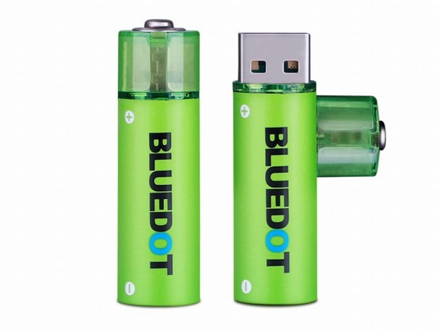 USB直結タイプもアリ、USB充電式のリチムイオン電池がBLUEDOTから