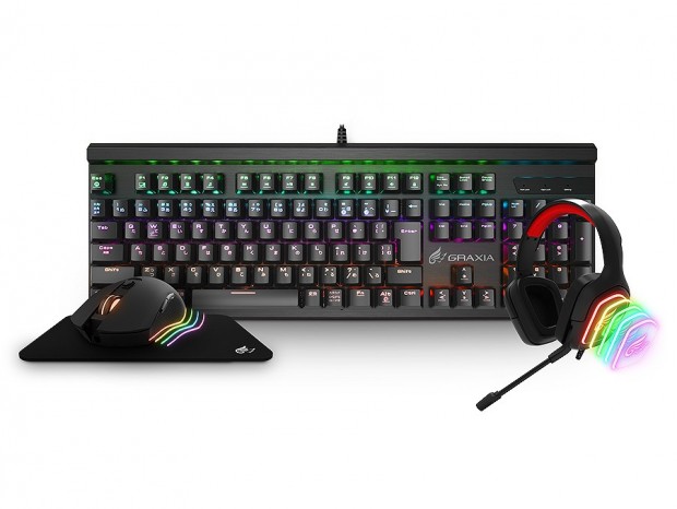 恵安、Outemu青軸搭載キーボードなどデバイス4点セット「GX-4IKMHP」を発売