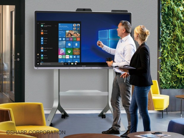 業界初「Windows collaboration display」認証取得の70型4Kタッチ液晶がシャープから
