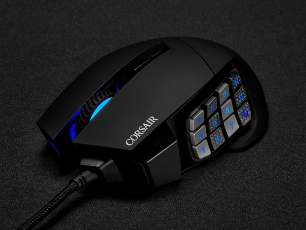 CORSAIR、センサーをアップグレードした多ボタンゲーミングマウス「SCIMITAR RGB ELITE」