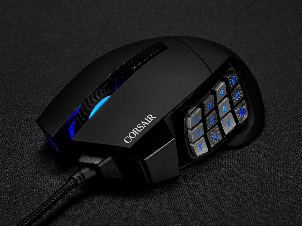 Corsair センサーをアップグレードした多ボタンゲーミングマウス Scimitar Rgb Elite エルミタージュ秋葉原