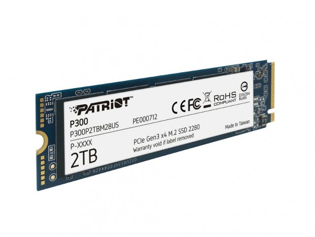売価35ドルからのエントリーNVMe M.2 SSD、Patriot「P300」シリーズ