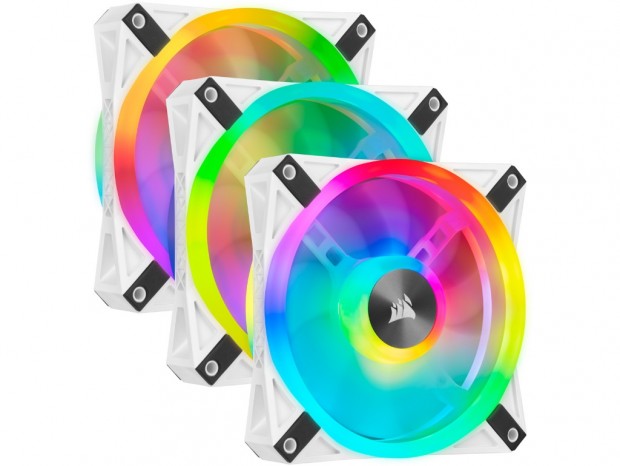 白フレーム採用の120mmARGBファン、CORSAIR「iCUE QL120 RGB White Fan」