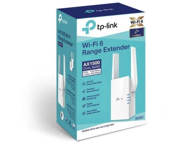 ティーピーリンク、国内初のWi-Fi 6対応無線LAN中継機「RE505X」