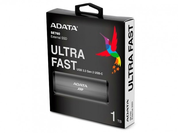 USB3.2 Gen.2 Type-C接続のポータブルSSD、ADATA「SE760」シリーズ