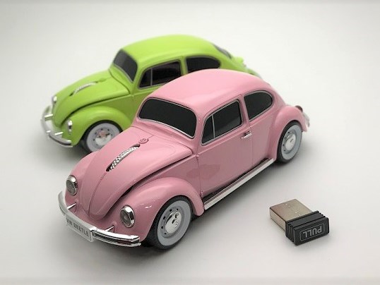 パステルカラーのVolkswagenビートル型ワイヤレスマウスが発売