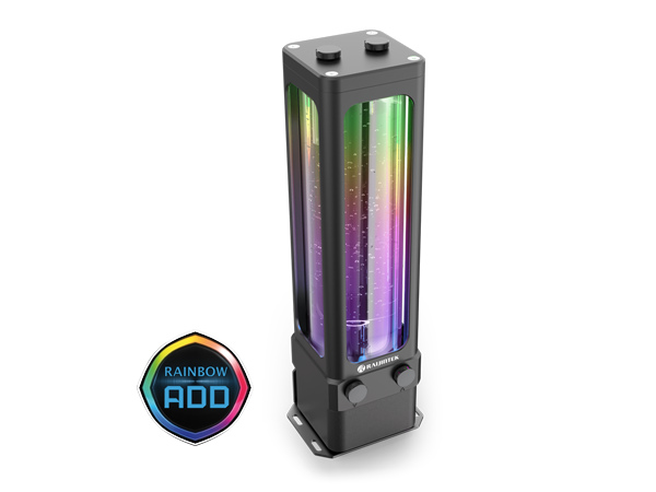 ARGB LED内蔵のポンプ一体型リザーバータンク、RAIJINTEK「ANTILA D5 EVO RBW」