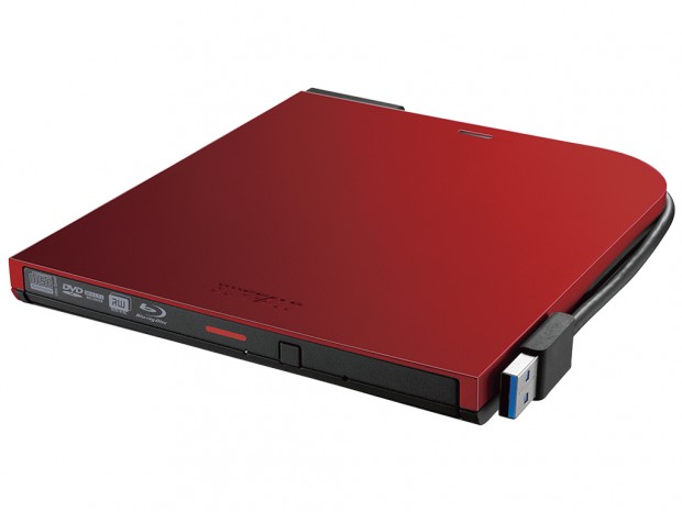 バッファロー、4色から選べるWケーブル搭載BDXL対応ポータブルBlu-rayドライブ