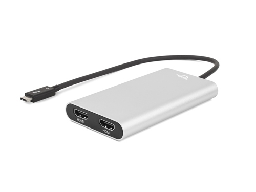 アミュレット、デュアル4K表示ができる「OWC Thunderbolt 3 Dual HDMI Adapter」