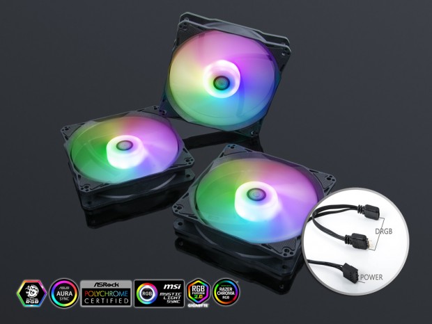 ARGB対応のラジエター向け静音120mmファン、Bitspower「Touchaqua Notos 120」