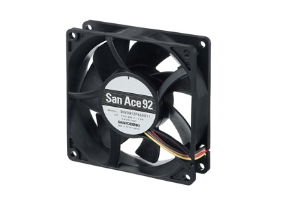 山洋電気、業界最高峰の高静圧・高風量92x25mmファン｢San Ace 92 9HVタイプ」