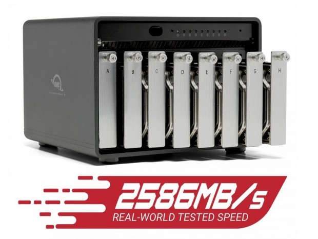 最高2,586MB/secのThunderbolt 3対応RAIDケース、OWC「ThunderBay 8」