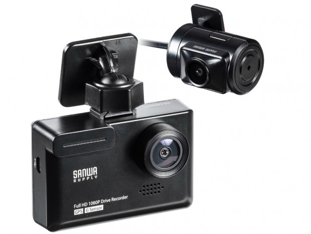 ソニー「STARVIS」採用のデュアルカメラドライブレコーダーがサンワダイレクトから