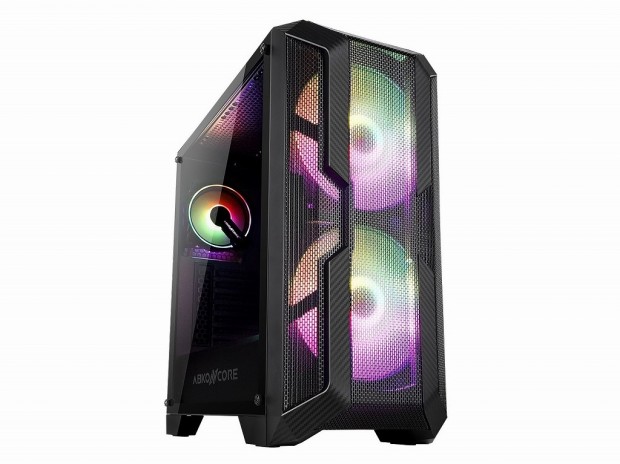 200mm ARGBファン搭載のフロントメッシュミドルタワー、ABKONCORE「H600X SYNC」