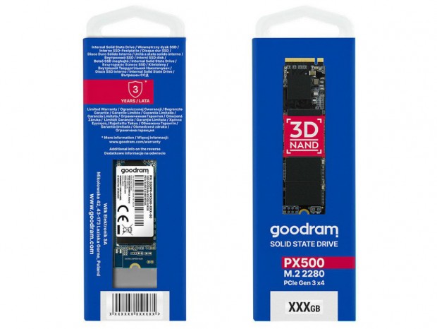 超薄型放熱シートを搭載したエントリーNVMe M.2 SSD、GOODRAM「PX500」