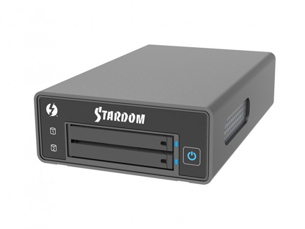 2台のNVMe M.2 SSDを搭載できる2ベイリムーバブルストレージ、STARDOM「MS2-TB3」
