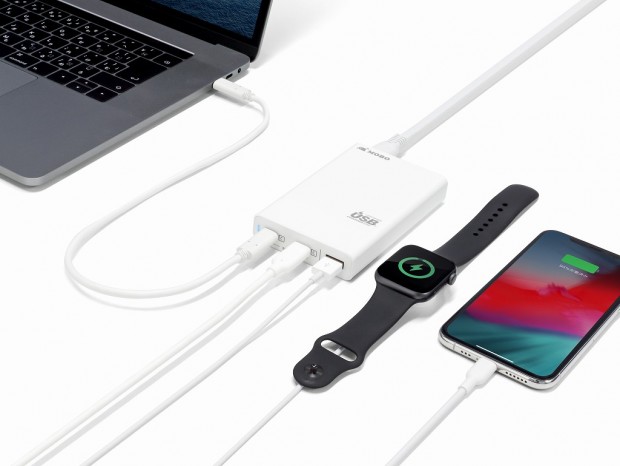 ノートPC＆スマホを余裕の同時充電、最大65Wの充電器「Dual USB-C Travel USB Charger」