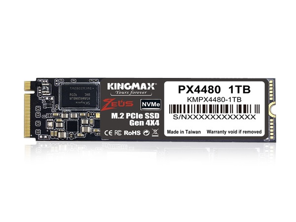 PCI-Express4.0（x4）対応のNVMe M.2 SSD、KINGMAX「PX4480」