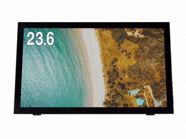 グリーンハウス、10点マルチタッチ対応の23.6型液晶ディスプレイ「GH-LCT24B-BK」
