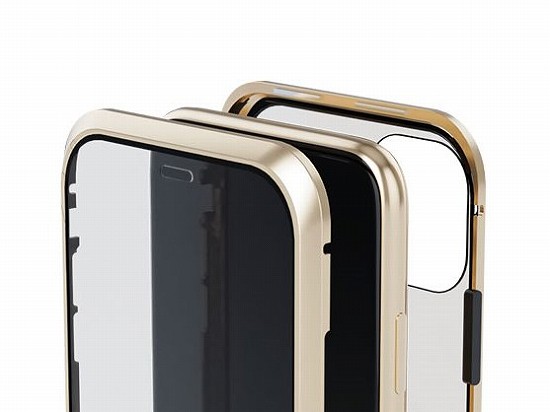 エアリア、マグネットで簡単装着できるガラス＆アルミの全方位iPhoneケース