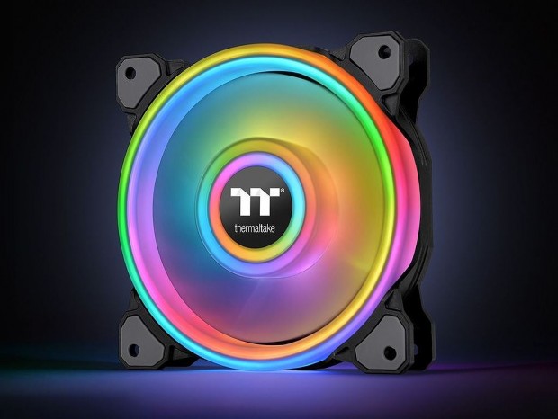 54灯のLEDが輝くアドレサブルRGBファン、Thermaltake「Riing Quad Plus RGB」発売