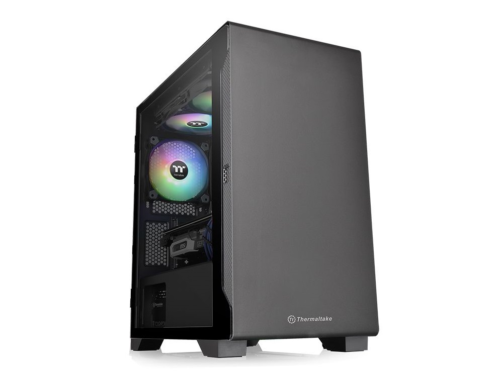 Thermaltake、メタルフェイスとガラスパネル採用のMicroATXケース