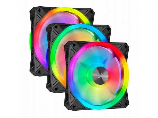 CORSAIR、4ゾーン＆34灯LED搭載のアドレサブルRGBファン「iCUE QL RGB White」