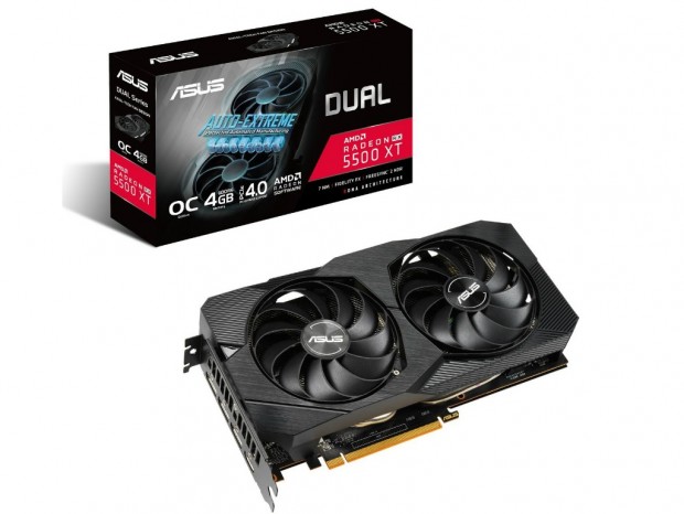 ASUS、セミファンレス対応の「DUAL-RX5500XT-O4G-EVO」24日発売