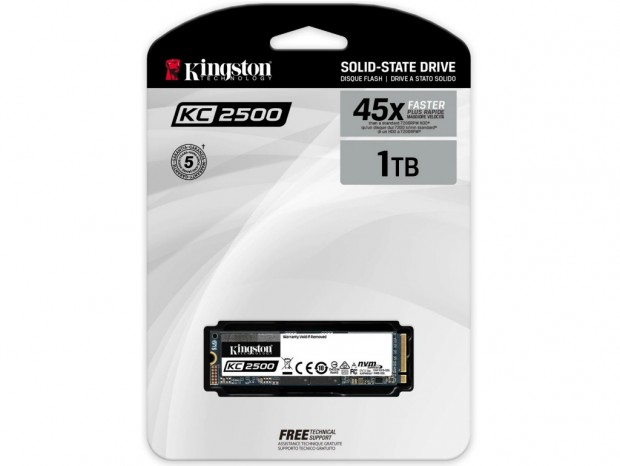 96層3D NAND採用のハイエンドNVMe M.2 SSD、Kingston「KC2500」シリーズ