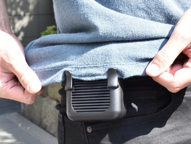 サンコー、服の中にダイレクト送風するウェアラブル扇風機「腰ベルトファン2」発売