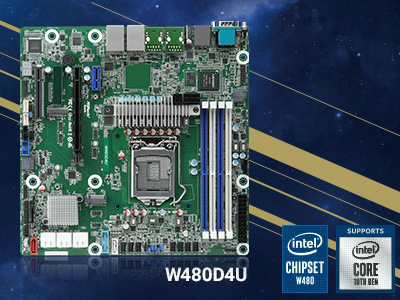 Xeon W-1200対応のWS向けMicroATXマザーボード、ASRock Rack「W480D4U」