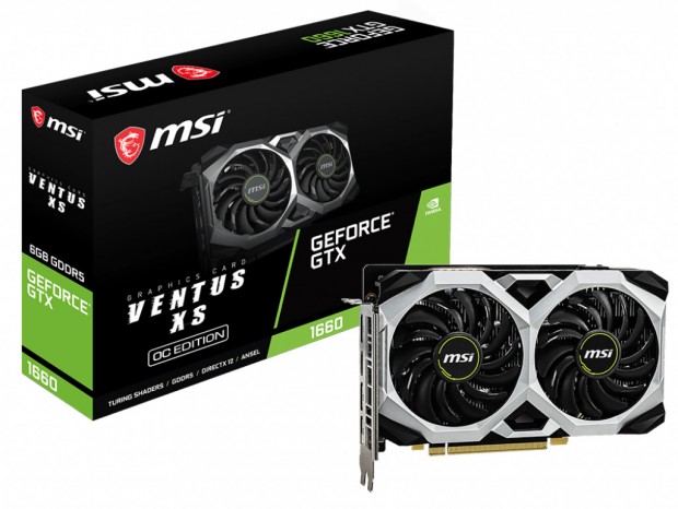約204mmのショートサイズ、MSI「GeForce GTX 1660 VENTUS XS 6G OC」発売
