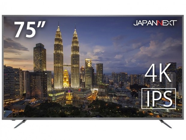 IPSパネル採用の75型4K液晶ディスプレイ、JAPANNEXT「JN-IPS7500TUHD」発売