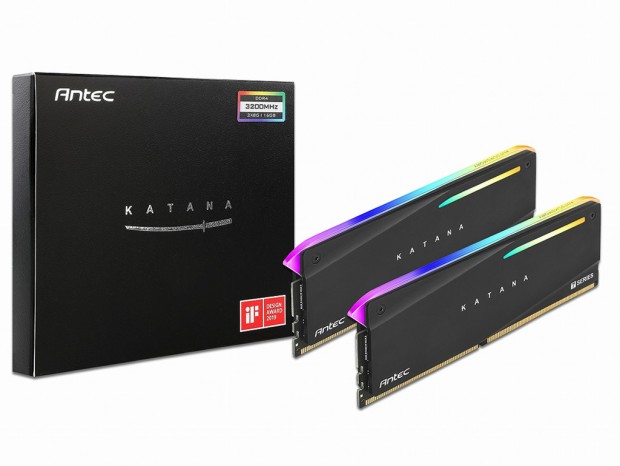 日本刀がモチーフとされるARGB搭載のDDR4メモリ、Antec「KATANA」