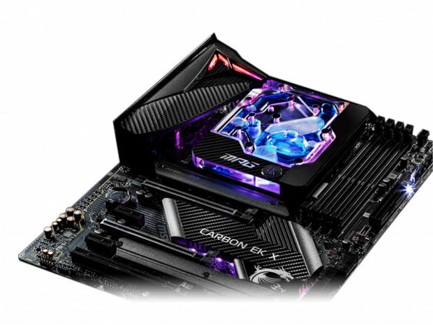 EKWB製ウォーターブロックが付属する、MSI「MPG Z490 CARBON EK X」