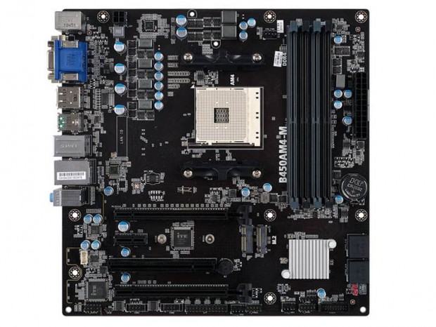 ECS、PCIスロットを搭載したAMD B450 MicroATXマザー「B450AM4-M」
