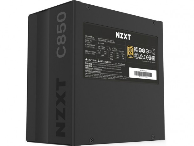 NZXT、GOLD認証取得のセミファンレス電源「C850」12日発売