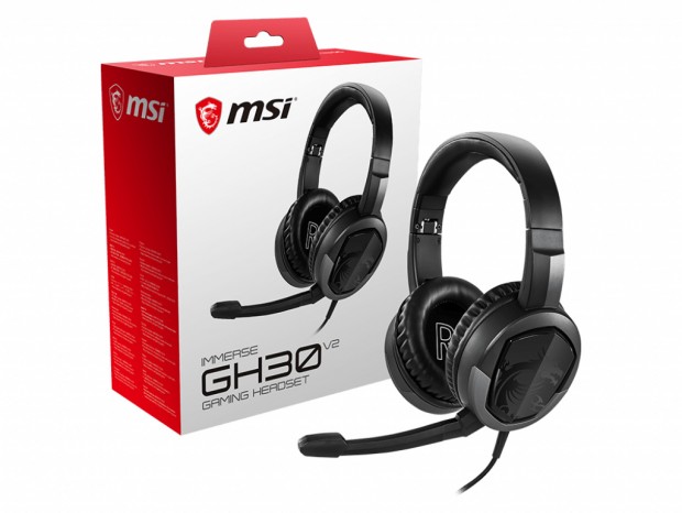 40mmネオジムドライバ採用のゲーミングヘッドセット、MSI「IMMERSE GH30 V2」
