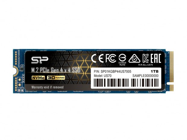 Silicon Power、PCI-Express4.0接続のNVMe M.2 SSD「US70」シリーズ