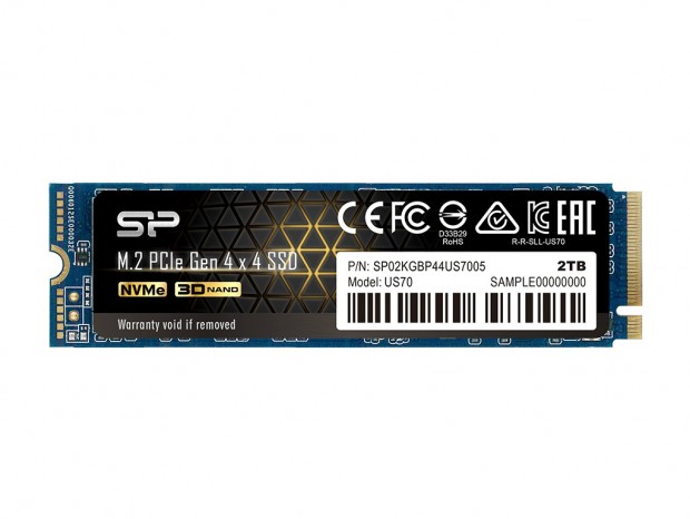Silicon Power、PCI-Express4.0接続のNVMe M.2 SSD「US70」シリーズ