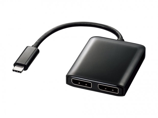 1系統のUSB Type-C/DPでマルチディスプレイを可能にするMSTハブがサンワサプライから