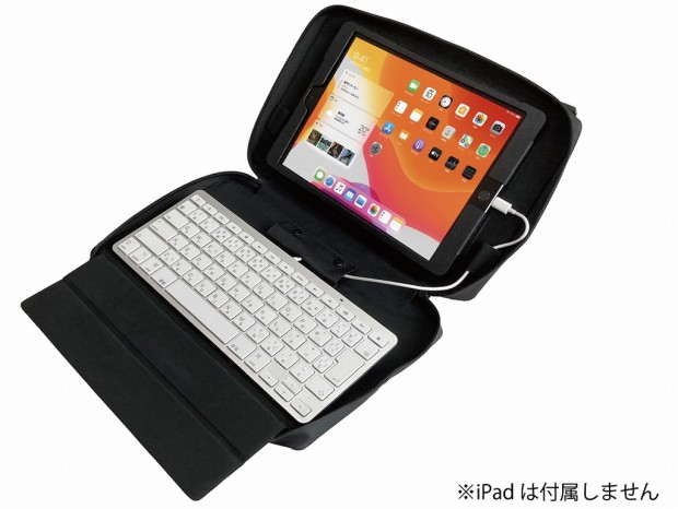 iPad専用ケース付きのLightningコネクタ専用 日本語かな印字キーボード