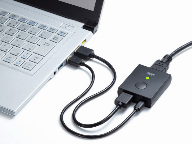 サンワサプライ、プレゼン中に出力画面をON/OFFできる手元HDMIスイッチを発売