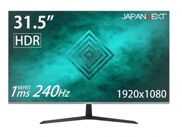240Hz/1ms対応の31.5型HDRゲーミング液晶、JAPANNEXT「JN-315VG240FHDR」
