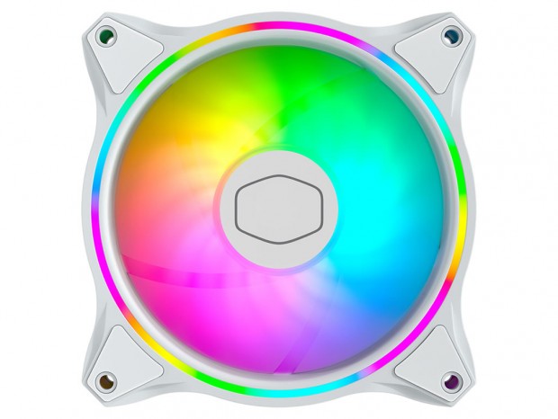 Cooler Master、120mmデュアルループアドレサブルRGBファンのホワイトエディション