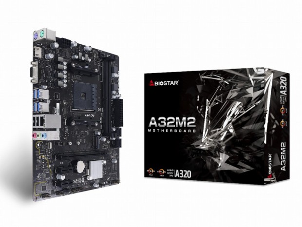 BIOSTAR、AMD A320搭載のエントリー向けMicroATXマザーボード「A32M2」
