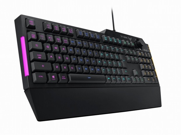 ASUS、摩耗や汗に強く耐水性も備えたゲーミングキーボード「TUF Gaming K1」