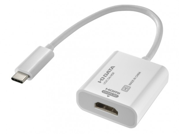 4K/HDR対応のUSB Type-C-HDMI変換アダプタ、アイ・オー・データ「US3C-DA/HDR」
